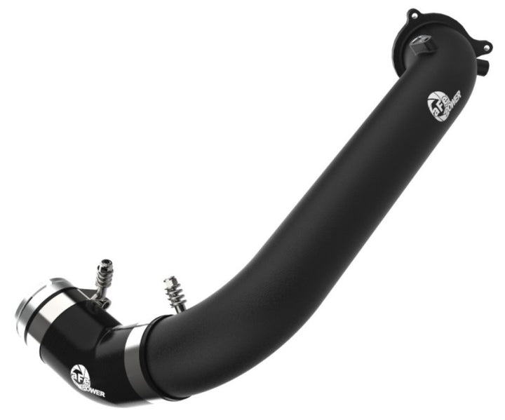 aFe BladeRunner Black 2-3/4in Aluminum Charge Pipe 2021 Toyota Supra GR (A90) I4-2.0L (t) B48 - Bull Strap