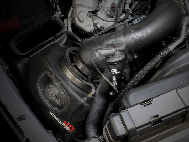 aFe BladeRunner Black 3in Aluminum Charge Pipe Kit 20-21 GM Diesel Trucks V8-6.6L (td) L5P - Bull Strap