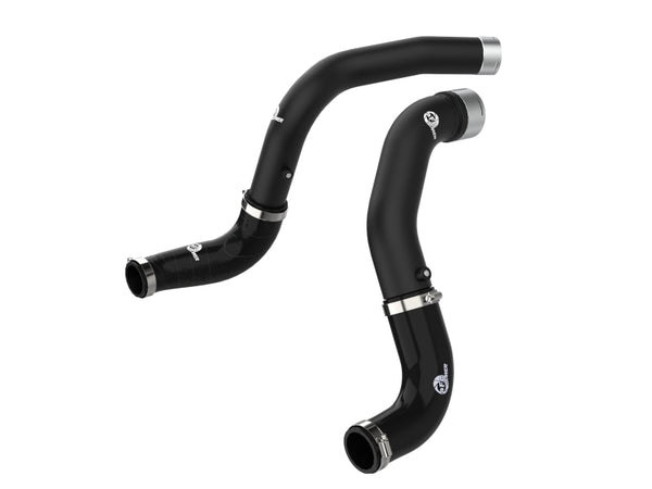 aFe BladeRunner Black 3in Intercooler Hot & Cold Side Pipe Kit 20-21 Jeep Wrangler V6-3.0L (td) - Bull Strap