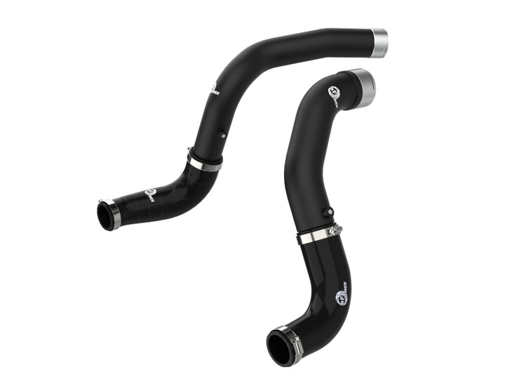 aFe BladeRunner Black 3in Intercooler Hot & Cold Side Pipe Kit 20-21 Jeep Wrangler V6-3.0L (td) - Bull Strap