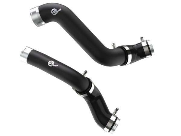 aFe BladeRunner Black Intercooler Hot & Cold Side Tubes Combo 19-20 GM Trucks 1500 L4-2.7L (t) - Bull Strap