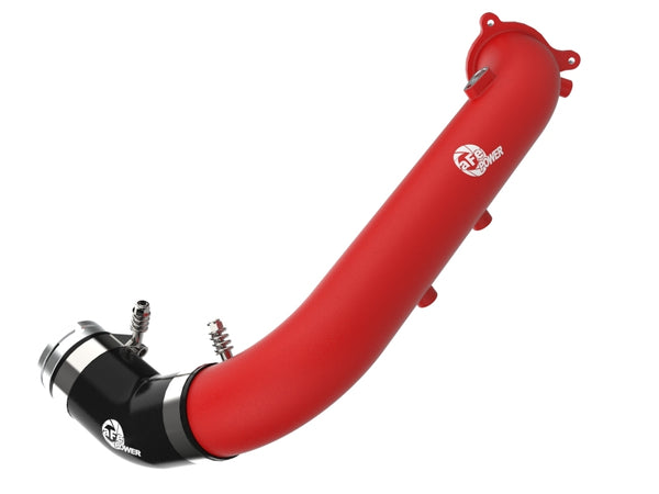 aFe BladeRunner Red 2-3/4in Aluminum Charge Pipe 2021 Toyota Supra GR (A90) I4-2.0L (t) B48 - Bull Strap