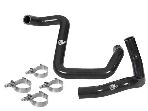 aFe BladeRunner Silicone Radiator Hose Kit 12-18 Jeep Wrangler (JK) V6 3.6L - Black - Bull Strap