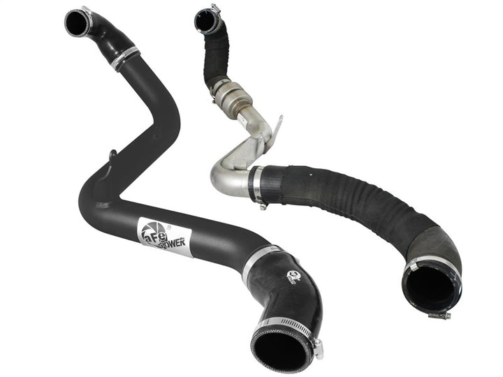 aFe Bladerunner 2.5in Intercooler Hot Side Tubes, 13-14 Ford Focus ST 2.0L (t) *Black* - Bull Strap