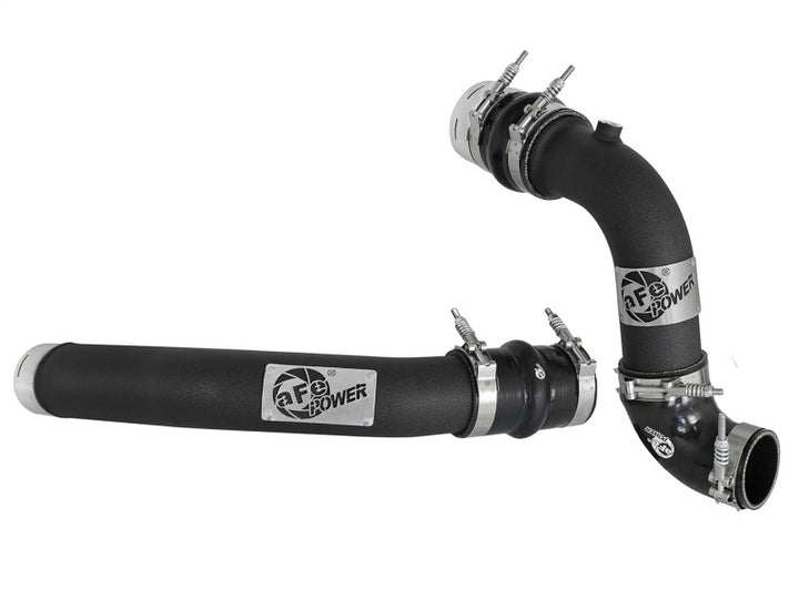 aFe Bladerunner 3in Hot and Cold Side Black Intercooler Tubes 2017 Ford Diesel Trucks V8 6.7L (td) - Bull Strap