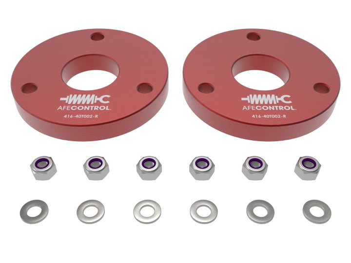 aFe CONTROL 23-24 Chevrolet Colorado ZR2 / GMC Canyon AT4X L4 2.7L (t) 1.25in Leveling Kit - Red - Bull Strap