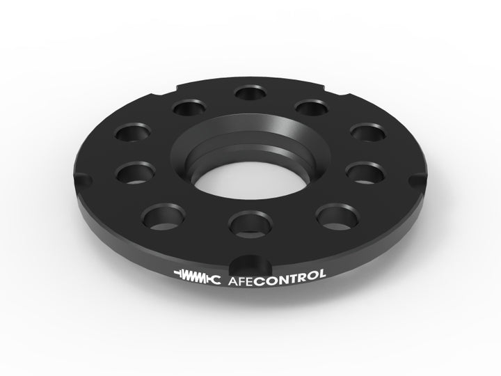 aFe CONTROL Billet Aluminum Wheel Spacers 5x100/112 CB57.1 10mm - Volkswagen/Audi - Bull Strap