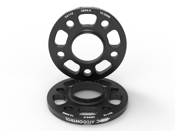 aFe CONTROL Billet Aluminum Wheel Spacers 5x112 CB66.6 12.5mm - Toyota GR Supra/BMW G-Series - Bull Strap
