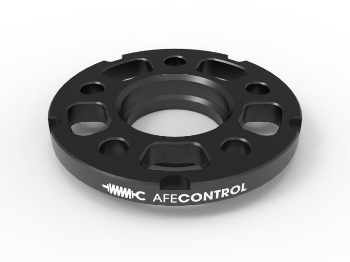 aFe CONTROL Billet Aluminum Wheel Spacers 5x112 CB66.6 15mm - Toyota GR Supra/BMW G-Series - Bull Strap