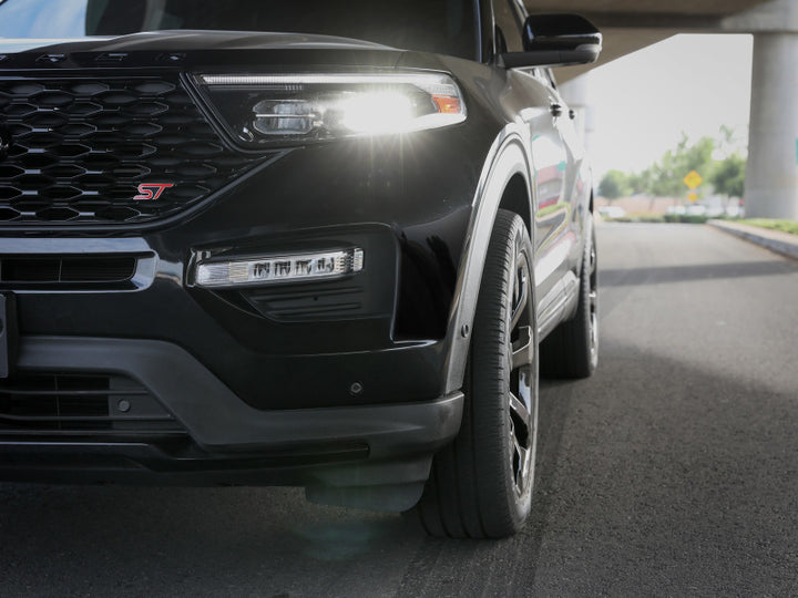 aFe CONTROL Billet Aluminum Wheel Spacers 5x114.3 CB70.5 1.25in - 15-24 Ford Mustang/20-23 Explorer - Bull Strap