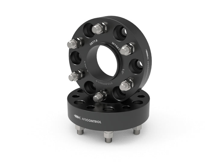 aFe CONTROL Billet Aluminum Wheel Spacers 6x5.5mm / CB 77.8mm / 1.5in - 19-25 RAM 1500 - Bull Strap