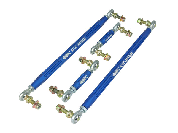 aFe Control 20-21 Toyota Supra 3.0L Adjustable End Links Kit - Front & Rear - Bull Strap