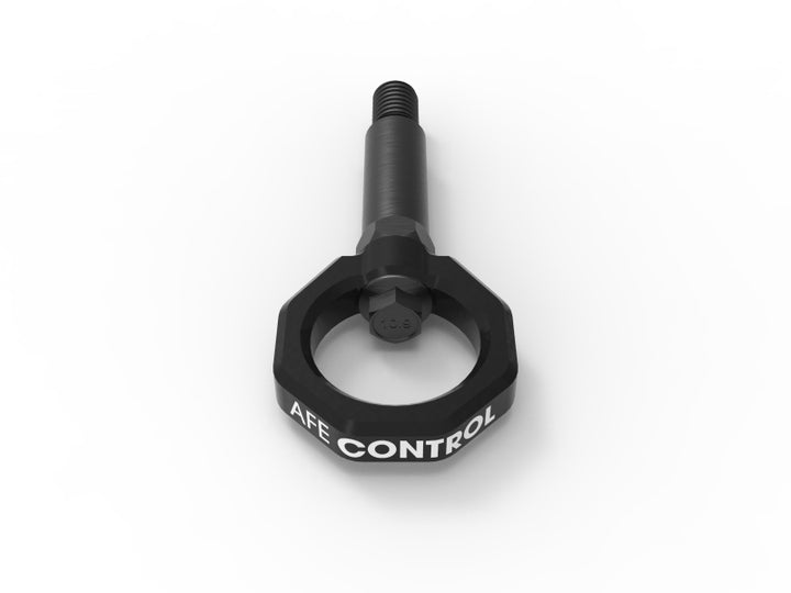 aFe Control Front Tow Hook Black BMW F-Chassis 2/3/4/M - Bull Strap