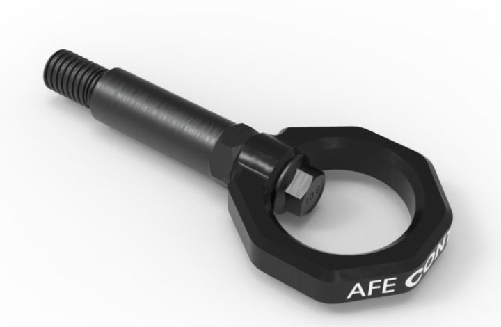 aFe Control Front Tow Hook Black BMW F-Chassis 2/3/4/M - Bull Strap