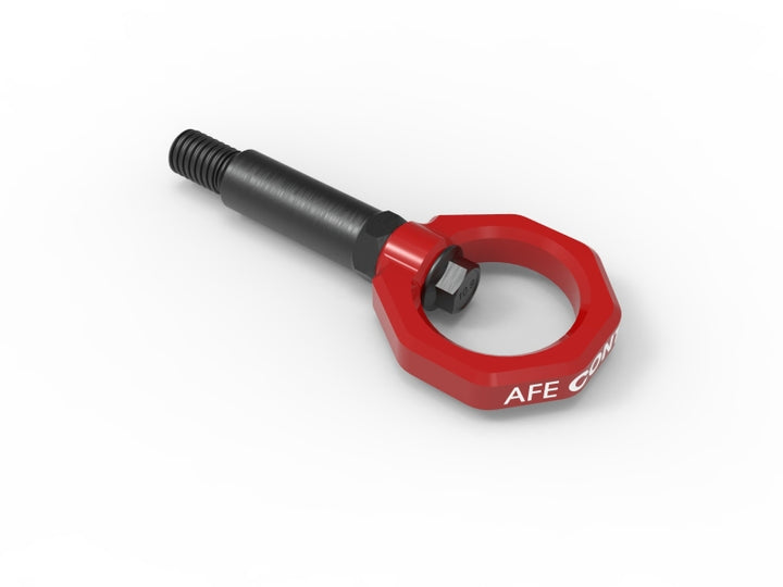 aFe Control Front Tow Hook Red 20-21 Toyota GR Supra (A90) - Bull Strap