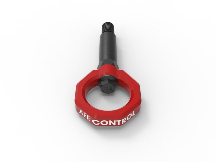 aFe Control Front Tow Hook Red 20-21 Toyota GR Supra (A90) - Bull Strap