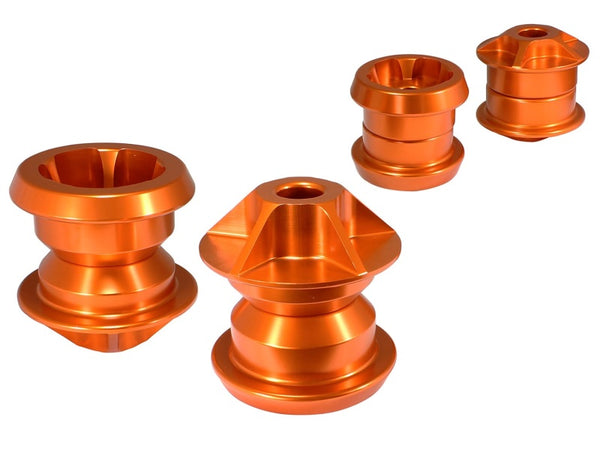 aFe Control PFADT Series Subframe Mount Set; Chevrolet Camaro 10-14 - Orange - Bull Strap