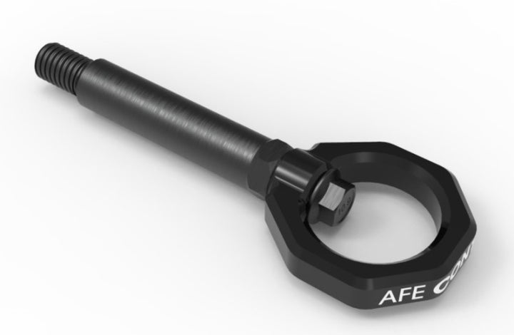 aFe Control Rear Tow Hook Black BMW F-Chassis 2/3/4/M - Bull Strap