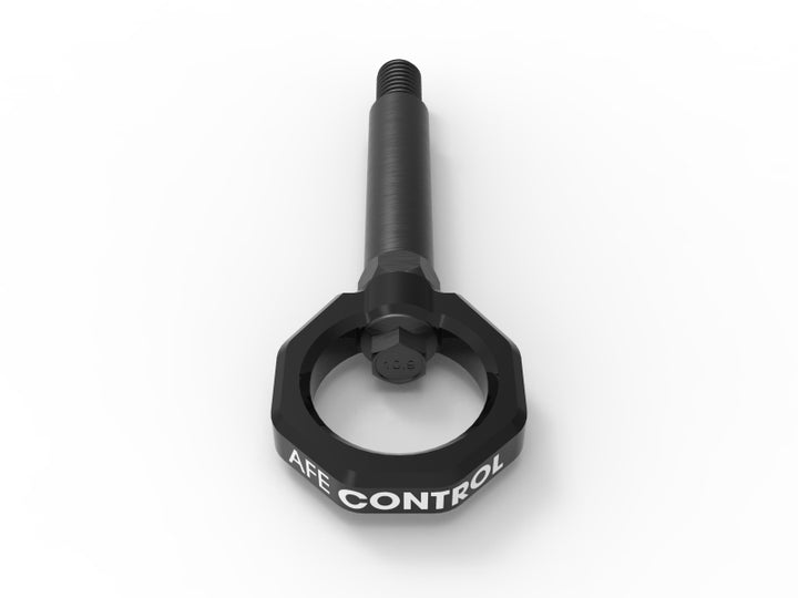 aFe Control Rear Tow Hook Black BMW F-Chassis 2/3/4/M - Bull Strap