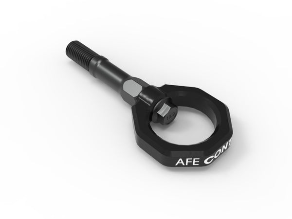 aFe Control Rear Tow Hook (Black) - Bull Strap