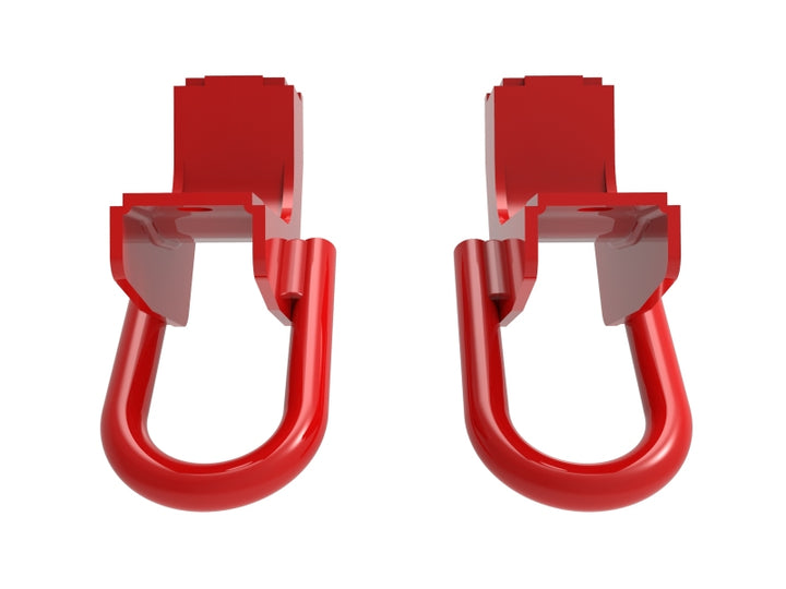 aFe Front Tow Hook Red 2022 Toyota Tundra 3.5L V6 - Bull Strap