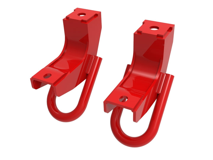 aFe Front Tow Hook Red 2022 Toyota Tundra 3.5L V6 - Bull Strap