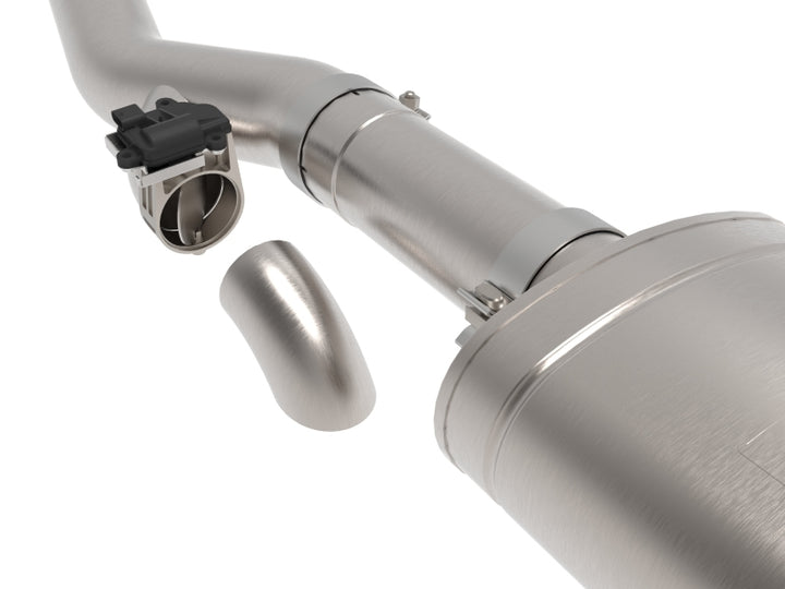 aFe Gemini XV 4in to Dual 3in 304 SS Cat-Back Exhaust w/ Cutout 19-21 GM Silverado/Sierra V8-6.2L - Bull Strap