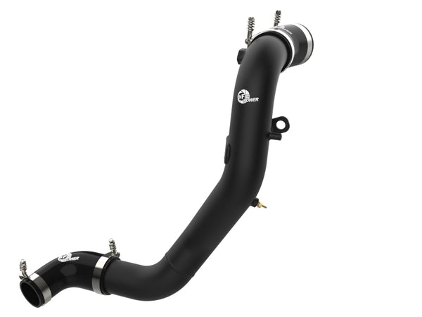 aFe Kia Stinger 18-22 V6-3.3L (tt) BladeRunner Cold Charge Pipe- Black - Bull Strap