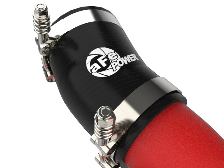 aFe Kia Stinger 18-22 V6-3.3L (tt) BladeRunner Cold Charge Pipe- Red - Bull Strap