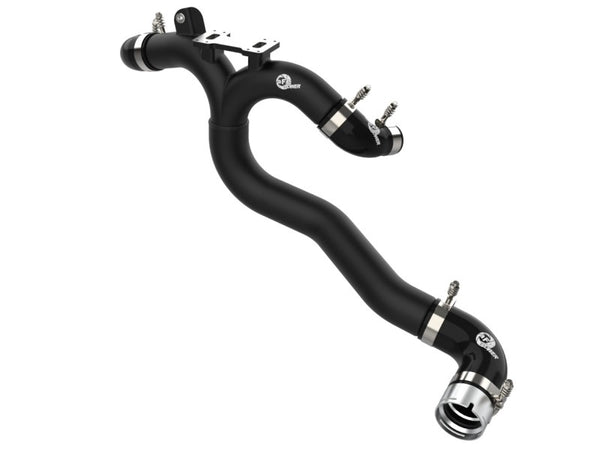 aFe Kia Stinger 18-22 V6-3.3L (tt) BladeRunner Hot Charge Pipe- Black - Bull Strap
