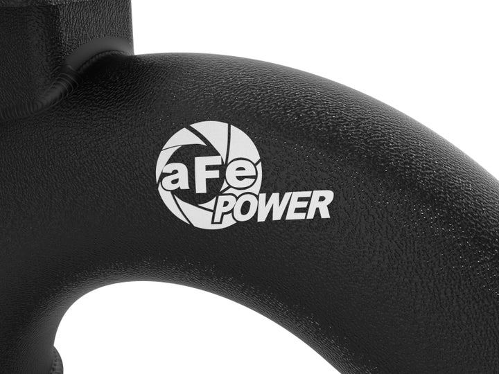 aFe Kia Stinger 18-22 V6-3.3L (tt) BladeRunner Hot Charge Pipe- Black - Bull Strap