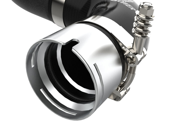 aFe Kia Stinger 18-22 V6-3.3L (tt) BladeRunner Hot Charge Pipe- Black - Bull Strap