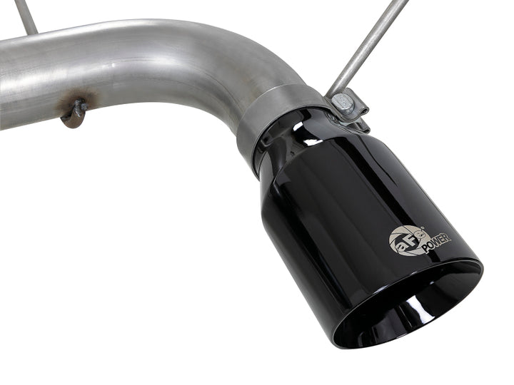 aFe Large Bore HD 3in 304 SS Cat-Back Exhaust w/ Black Tips 14-19 Jeep Grand Cherokee (WK2) V6-3.6L - Bull Strap