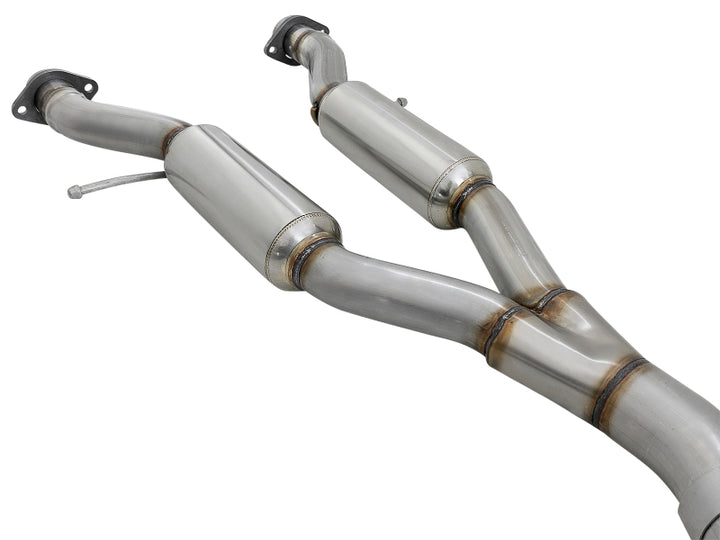 aFe Large Bore HD 3in 304 SS Cat-Back Exhaust w/ Black Tips 14-19 Jeep Grand Cherokee (WK2) V6-3.6L - Bull Strap