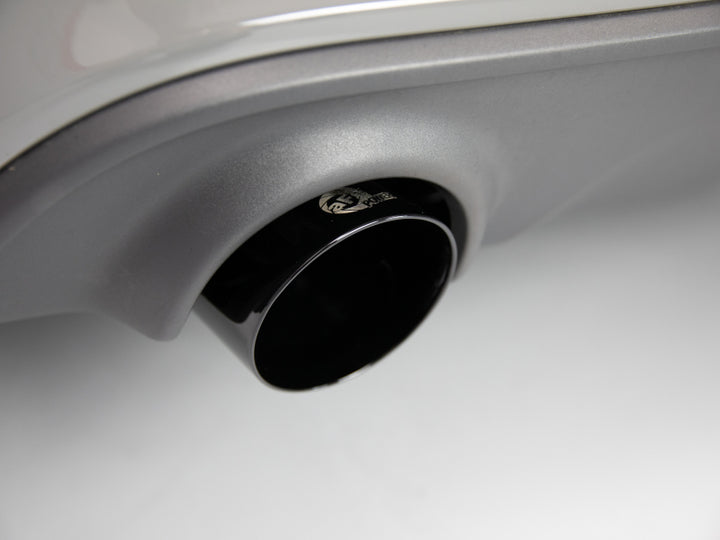 aFe MACH Force-XP 4-1/2in Black OE Replacement Exhaust Tips - 15-19 Dodge Charger/Hellcat - Bull Strap