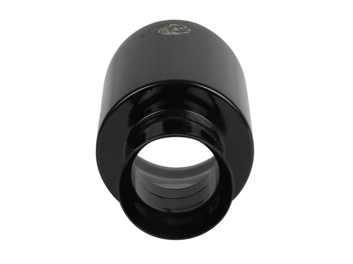 aFe MACH Force-XP 4-1/2in Black OE Replacement Exhaust Tips - 15-19 Dodge Charger/Hellcat - Bull Strap