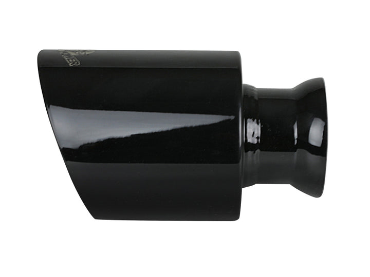 aFe MACH Force-XP 4-1/2in Black OE Replacement Exhaust Tips - 15-19 Dodge Charger/Hellcat - Bull Strap