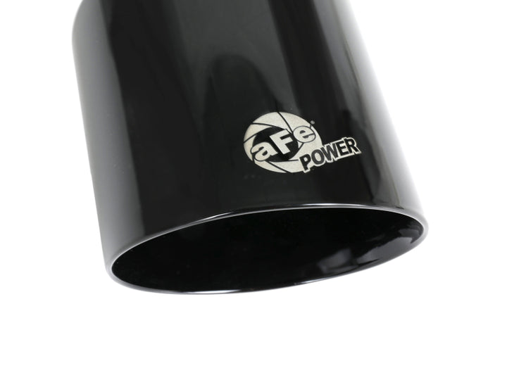aFe MACH Force-XP 4-1/2in Black OE Replacement Exhaust Tips - 15-19 Dodge Charger/Hellcat - Bull Strap