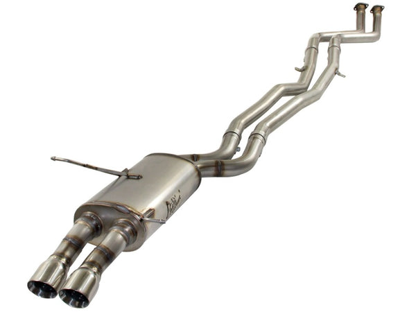 aFe MACH Force XP Exhaust Catback 409 SS 01-05 BMW 325i/ci & 330i/ci (E46) L6 2.5L/3.0L - Bull Strap