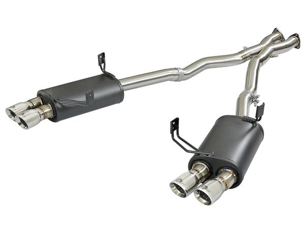 aFe MACH Force-Xp 2-1/2in 304 SS Cat-Back Exhaust w/Polished Tips 05-08 BMW Z4 M Coupe (E86) L6 3.2L - Bull Strap