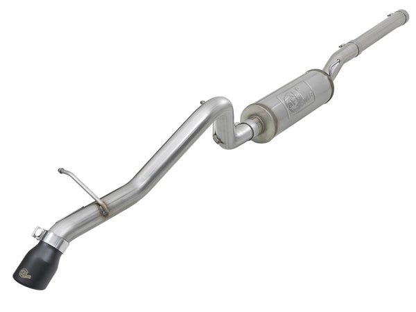 aFe MACH Force-Xp 2-1/2in 409 SS Hi-Tuck Cat-Back Exhaust w/Black Tip 07+ Jeep Wrangler JK 3.6L/3.8L - Bull Strap