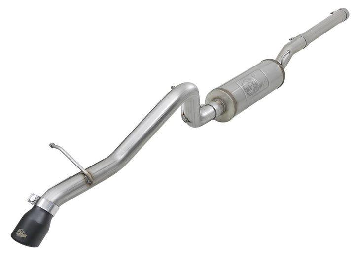 aFe MACH Force-Xp 2-1/2in 409 SS Hi-Tuck Cat-Back Exhaust w/Black Tip 07+ Jeep Wrangler JK 3.6L/3.8L - Bull Strap