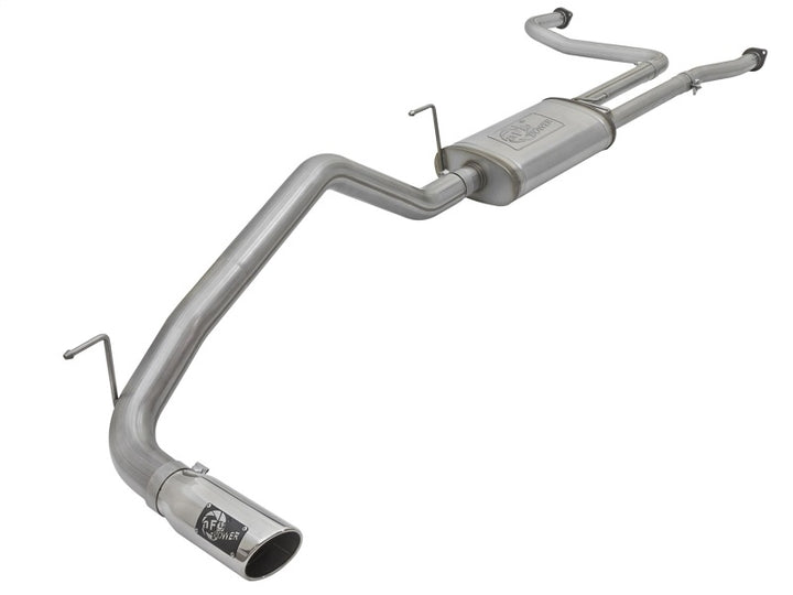 aFe MACH Force-Xp 2-1/2in Cat-Back Exhaust System w/ Polished Tip 16-17 Nissan Titan XD V8 5.6L - Bull Strap