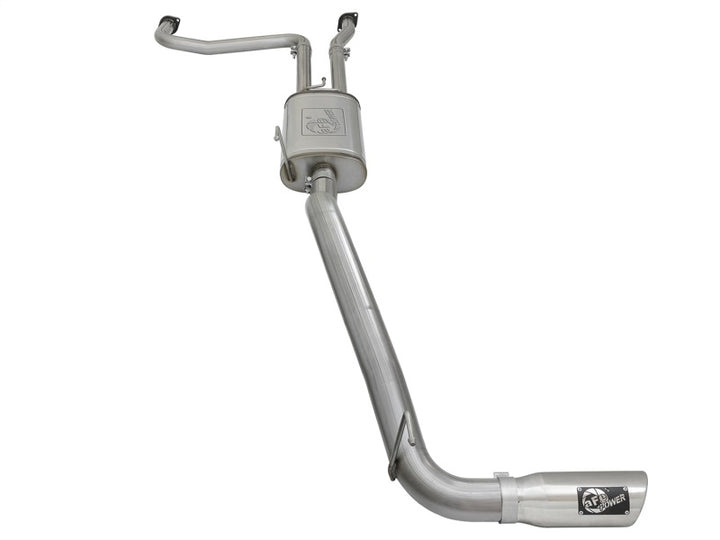 aFe MACH Force-Xp 2-1/2in Cat-Back Exhaust System w/ Polished Tip 16-17 Nissan Titan XD V8 5.6L - Bull Strap