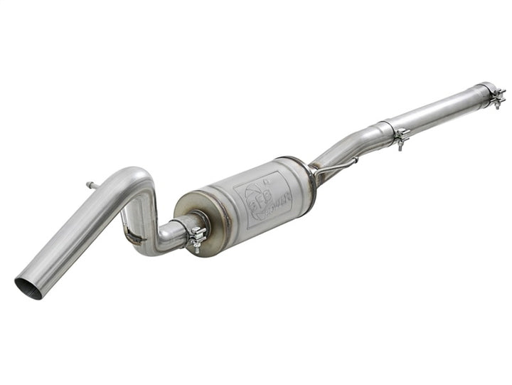aFe MACH Force-Xp 2.5in 409 SS Mid-Pipe w/ Muffler 2007+ Jeep Wrangler (JK) V6 3.6L/3.8L - Bull Strap