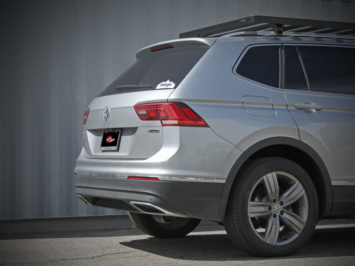 aFe MACH Force-Xp 3in - 2 1/2in SS Cat Back Exhaust System VW Tiguan 18-22 2.0 110in Wheelbase (AWD) - Bull Strap