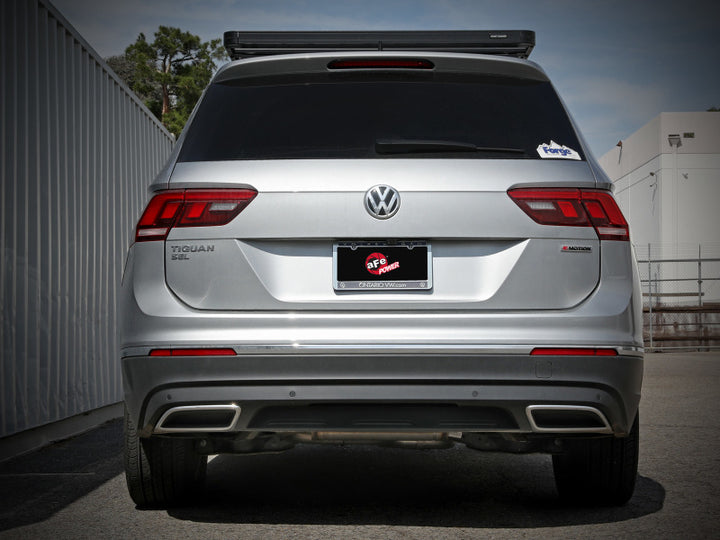 aFe MACH Force-Xp 3in - 2 1/2in SS Cat Back Exhaust System VW Tiguan 18-22 2.0 110in Wheelbase (AWD) - Bull Strap
