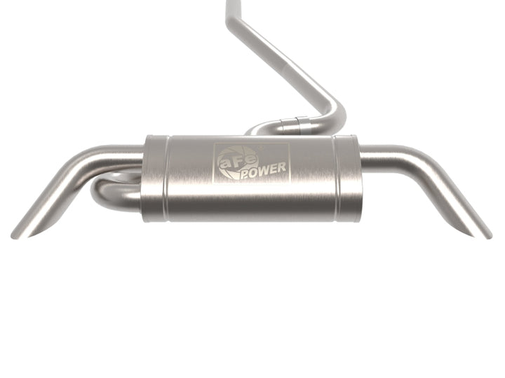 aFe MACH Force-Xp 3in - 2 1/2in SS Cat Back Exhaust System VW Tiguan 18-22 2.0 110in Wheelbase (AWD) - Bull Strap