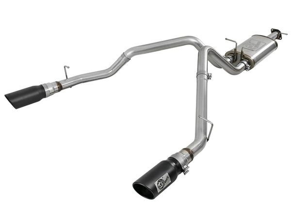 aFe MACH Force-Xp 3in 409 SS Cat-Back Exhaust 2019 RAM 1500 V8-5.7L w/ Black Tip - Bull Strap