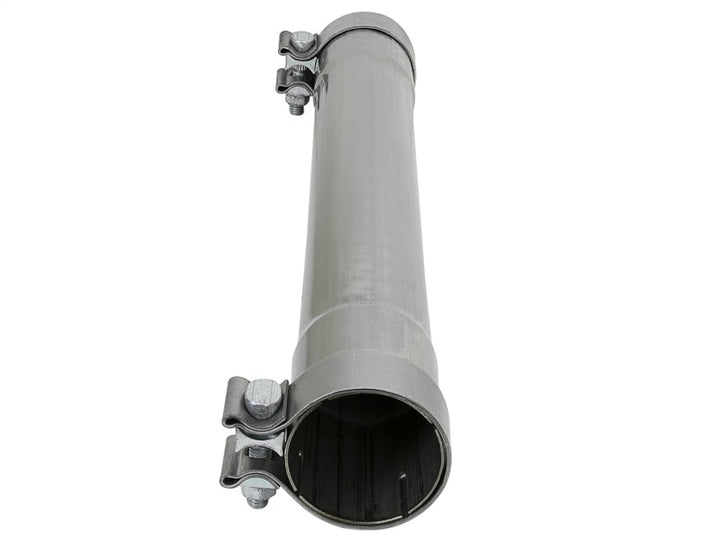 aFe MACH Force-Xp 409 SS Muffler Pipe 2.5in. Inlet/Outlet / 14in. Body / 20in. Length - Bull Strap